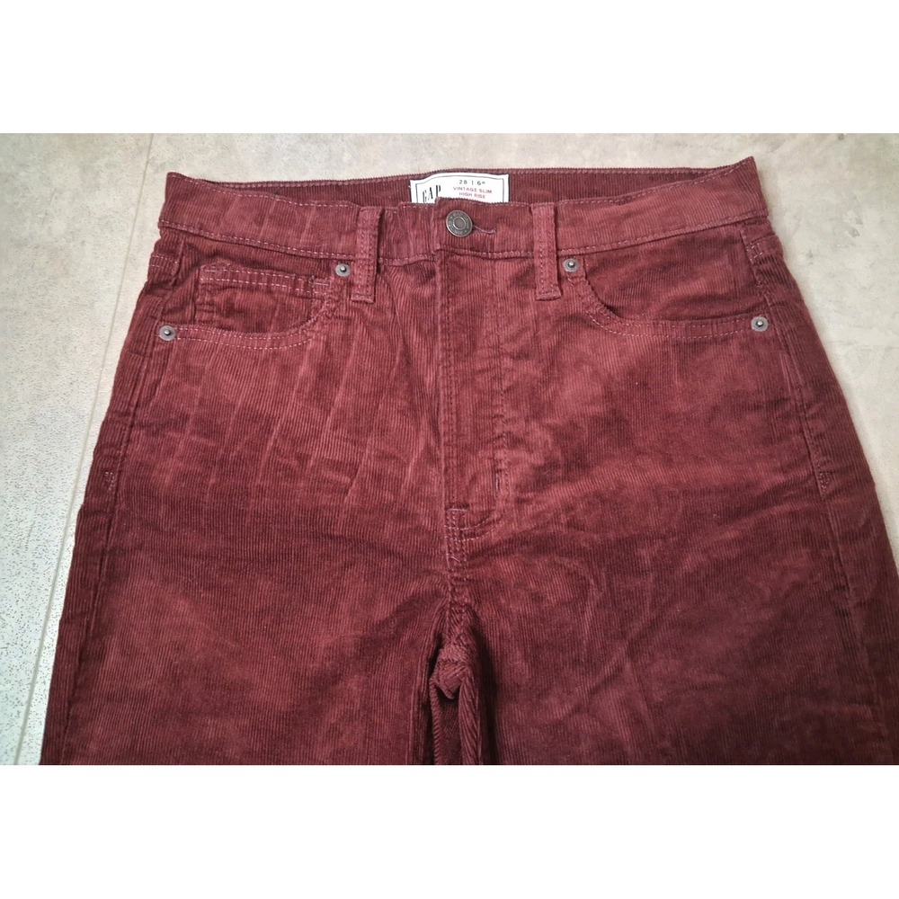 Gap High Rise Vintage Slim Corduroy Pants Size 6 Fall - Picture 4 of 9